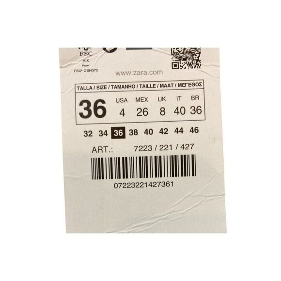 Zara Womens Ankle Mom Fit Jeans EU 36 US 4 Blue Slim High Rise 7223/221 NWT - Picture 9 of 12